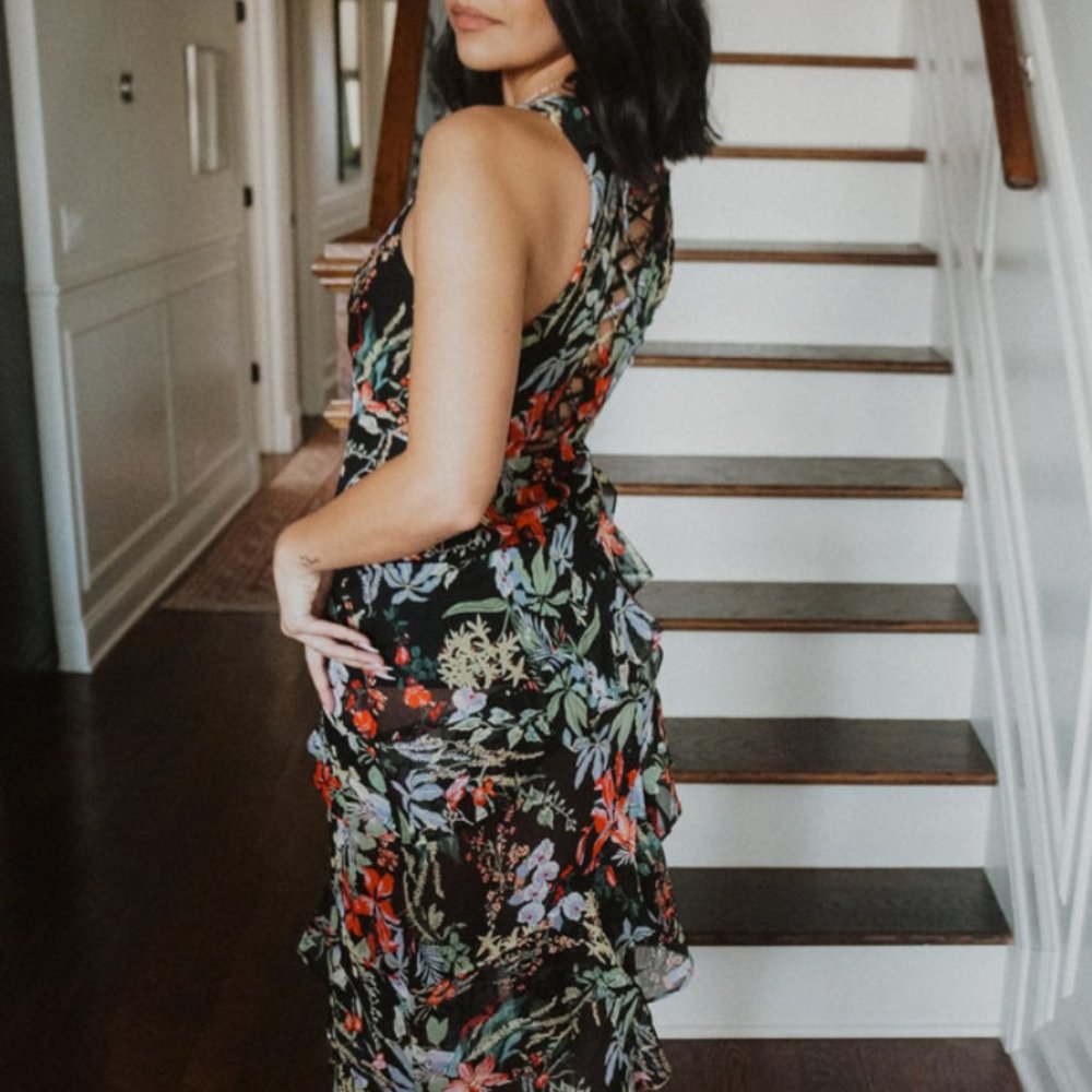 Floral Tiered Ruffle High-Low Dress - Picture 2 of 16